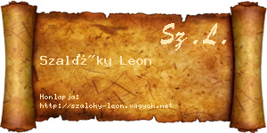 Szalóky Leon névjegykártya